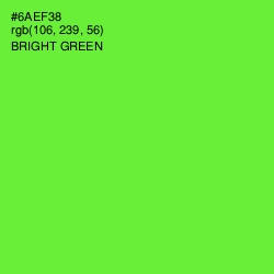 #6AEF38 - Bright Green Color Image