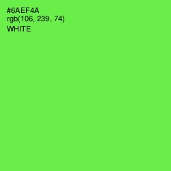 #6AEF4A - Screamin' Green Color Image