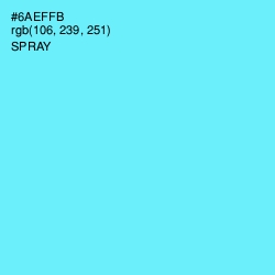 #6AEFFB - Spray Color Image