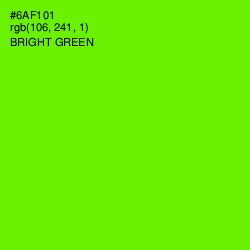 #6AF101 - Bright Green Color Image