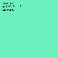 #6AF1BF - De York Color Image