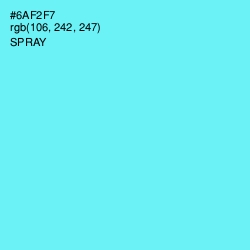 #6AF2F7 - Spray Color Image
