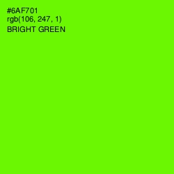 #6AF701 - Bright Green Color Image