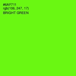 #6AF711 - Bright Green Color Image