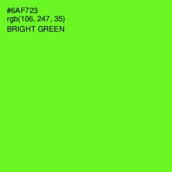 #6AF723 - Bright Green Color Image