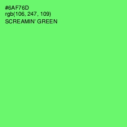 #6AF76D - Screamin' Green Color Image