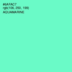 #6AFAC7 - Aquamarine Color Image