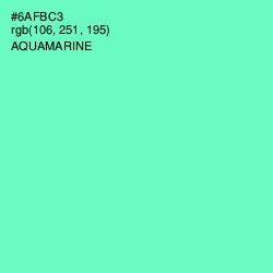 #6AFBC3 - Aquamarine Color Image