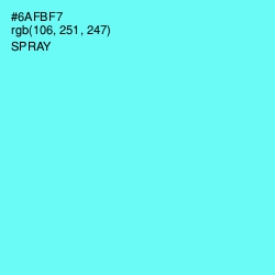 #6AFBF7 - Spray Color Image