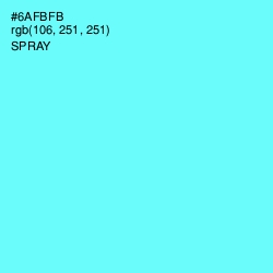 #6AFBFB - Spray Color Image