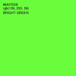 #6AFD3B - Bright Green Color Image