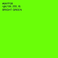 #6AFF08 - Bright Green Color Image