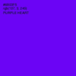 #6B03F5 - Purple Heart Color Image
