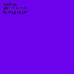 #6B04EB - Purple Heart Color Image