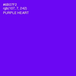 #6B07F2 - Purple Heart Color Image