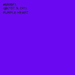 #6B09F1 - Purple Heart Color Image