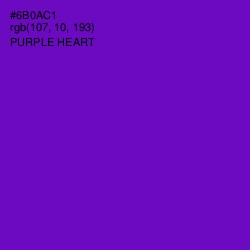 #6B0AC1 - Purple Heart Color Image