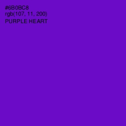 #6B0BC8 - Purple Heart Color Image