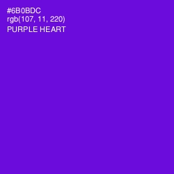 #6B0BDC - Purple Heart Color Image