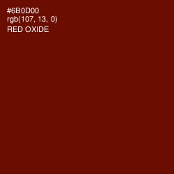 #6B0D00 - Red Oxide Color Image