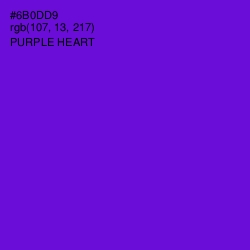 #6B0DD9 - Purple Heart Color Image