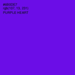 #6B0DE7 - Purple Heart Color Image