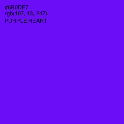 #6B0DF7 - Purple Heart Color Image