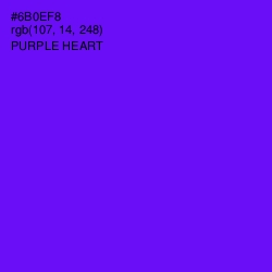 #6B0EF8 - Purple Heart Color Image