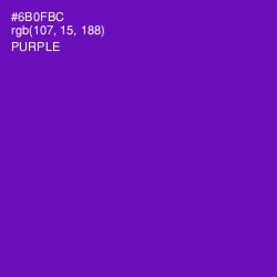 #6B0FBC - Purple Color Image