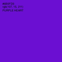 #6B0FD3 - Purple Heart Color Image