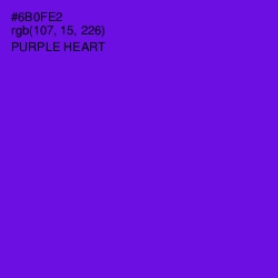 #6B0FE2 - Purple Heart Color Image