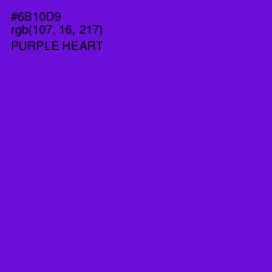 #6B10D9 - Purple Heart Color Image