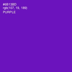 #6B13BD - Purple Color Image