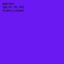 #6B19F2 - Purple Heart Color Image