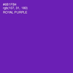 #6B1FB4 - Royal Purple Color Image