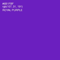 #6B1FBF - Royal Purple Color Image