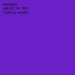 #6B20CA - Purple Heart Color Image