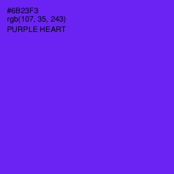 #6B23F3 - Purple Heart Color Image