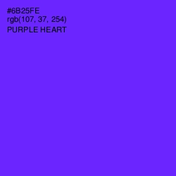 #6B25FE - Purple Heart Color Image