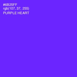 #6B25FF - Purple Heart Color Image