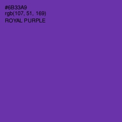 #6B33A9 - Royal Purple Color Image