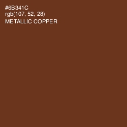 #6B341C - Metallic Copper Color Image