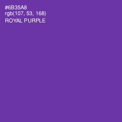 #6B35A8 - Royal Purple Color Image