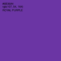 #6B36A4 - Royal Purple Color Image