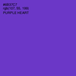 #6B37C7 - Purple Heart Color Image