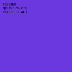 #6B38E0 - Purple Heart Color Image