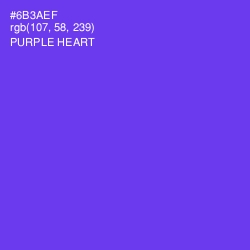 #6B3AEF - Purple Heart Color Image