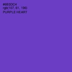 #6B3DC4 - Purple Heart Color Image