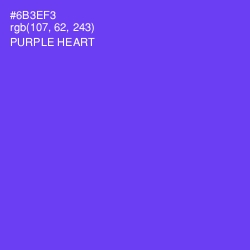 #6B3EF3 - Purple Heart Color Image