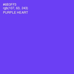 #6B3FF3 - Purple Heart Color Image